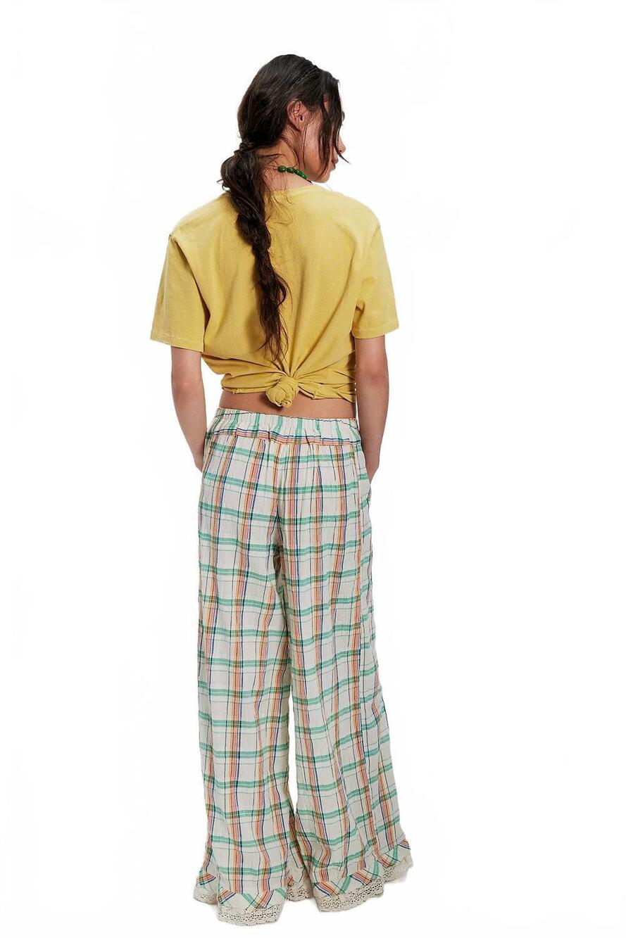 NEW FREE PEOPLE hour glass wide leg pants in ivory combo - Picture 3 of 5
